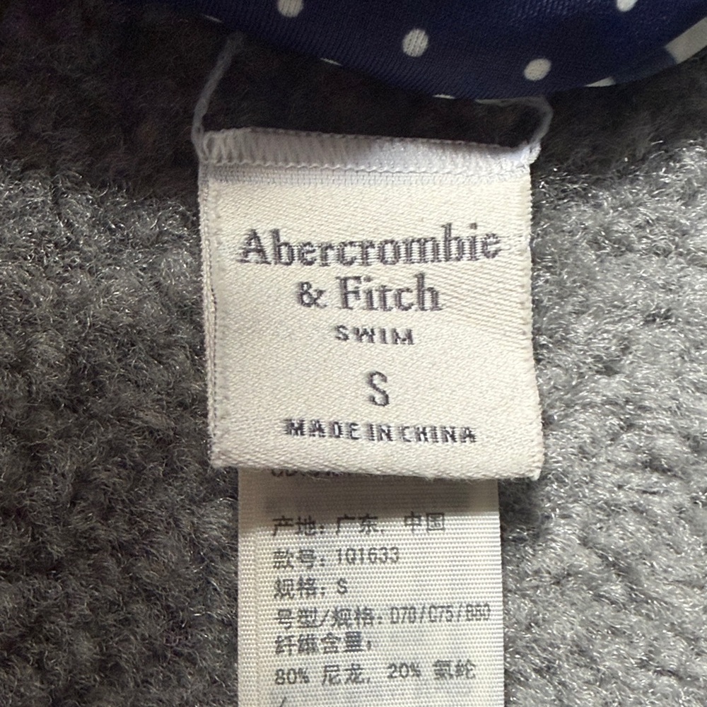 Abercrombie & Fitch Navy Polka Dot & Stripe Reversible Tie-Side Bikini - Picture 2 of 6